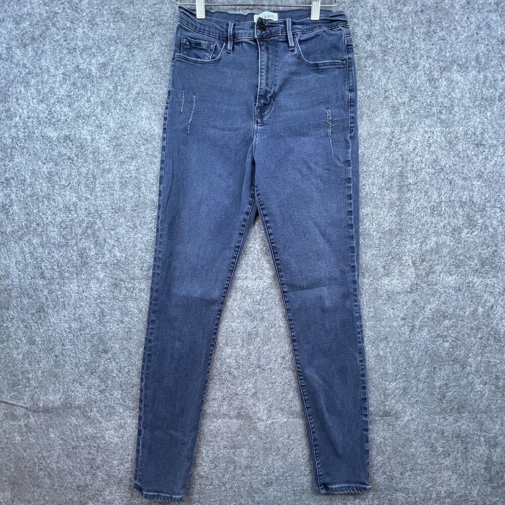 Frame Denim Jeans Womens 29 Headworth Ali High Rise Skinny Ankle Stretch